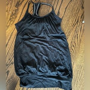 Lululemon No Limit Tank, size 6. Black, built in bra.